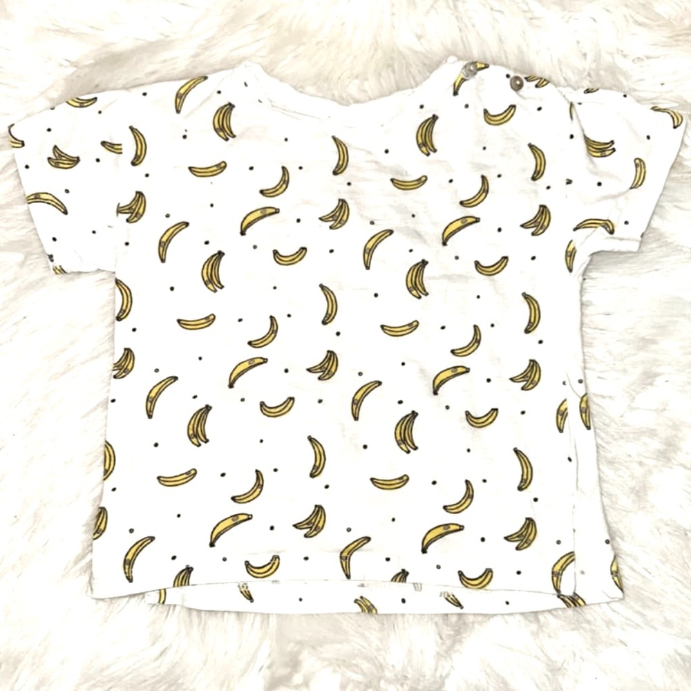 🍌 ZARA summer banana tee shirt 18/24 FIT 🍌